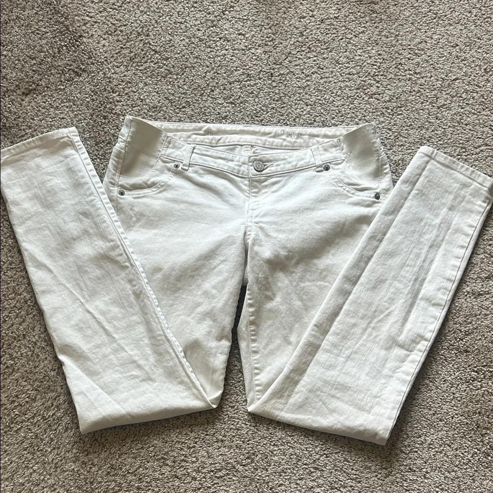 GAP‎ Maternity Stretchy White Jeans